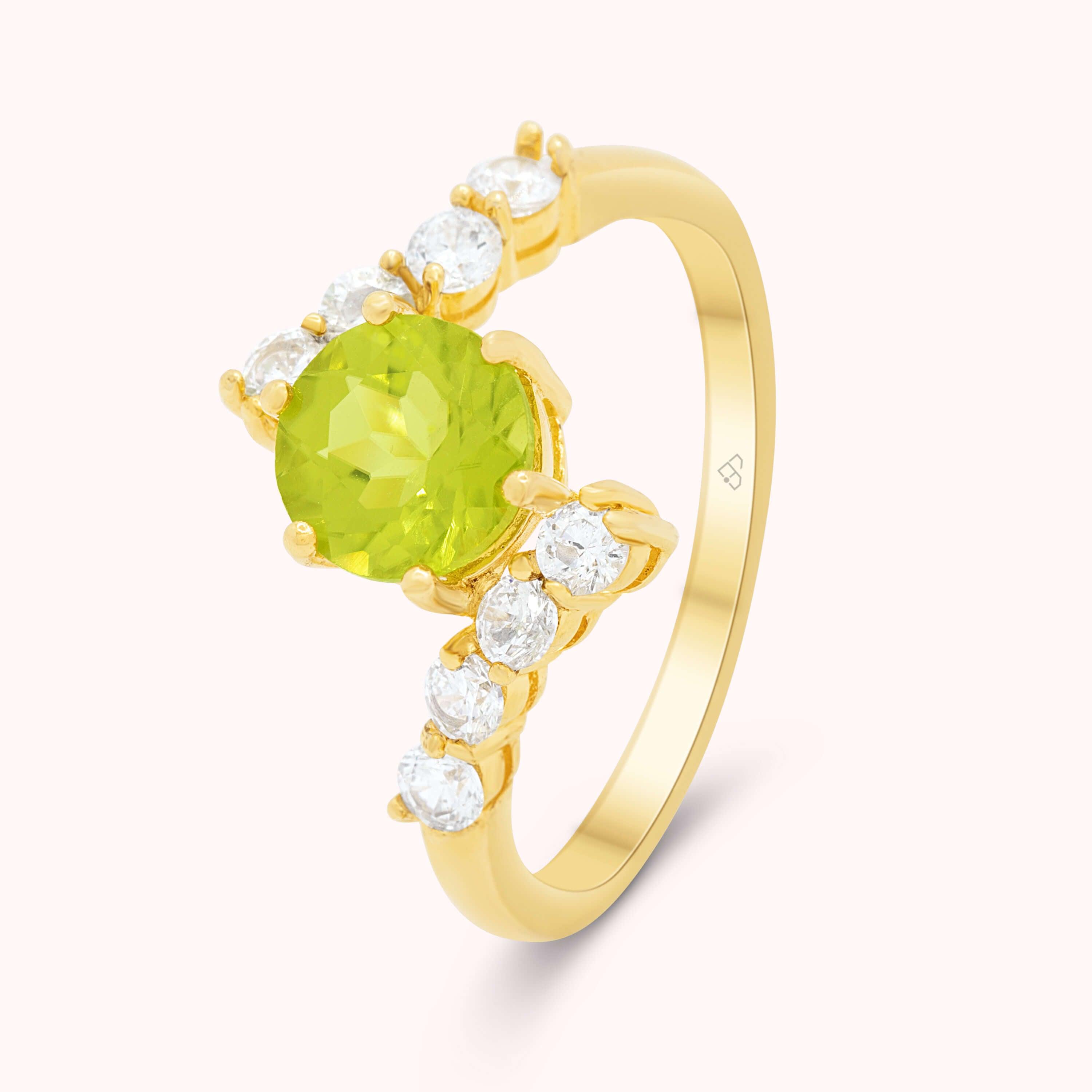 Natural Green Peridot Ring | Timeless Esperanza Ring | TheSoftCheek